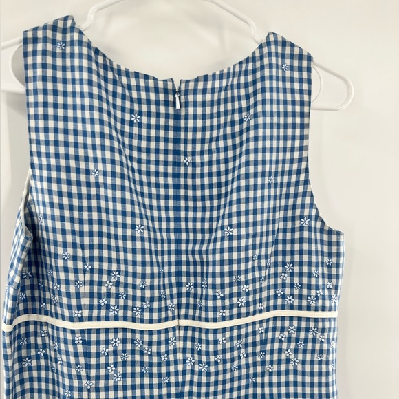 Talbots blue white sleeveless dress size 8 gingham - Picture 8 of 8